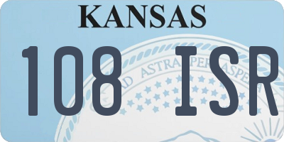 KS license plate 108ISR