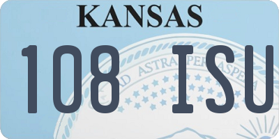 KS license plate 108ISU