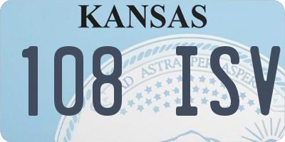 KS license plate 108ISV