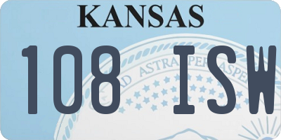 KS license plate 108ISW
