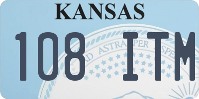 KS license plate 108ITM