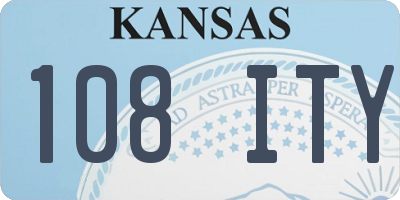 KS license plate 108ITY