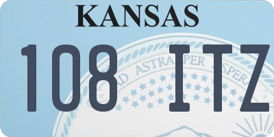 KS license plate 108ITZ