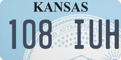 KS license plate 108IUH