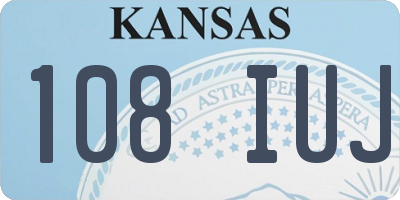 KS license plate 108IUJ