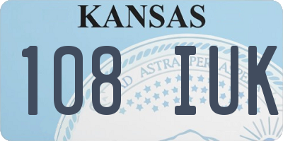 KS license plate 108IUK