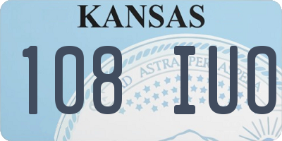 KS license plate 108IUO