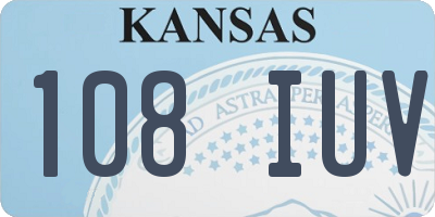 KS license plate 108IUV