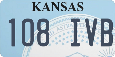 KS license plate 108IVB