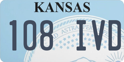 KS license plate 108IVD