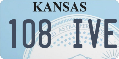 KS license plate 108IVE