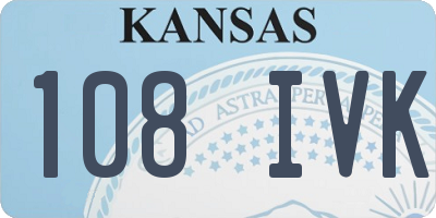 KS license plate 108IVK