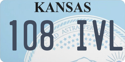 KS license plate 108IVL