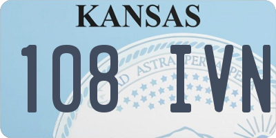 KS license plate 108IVN