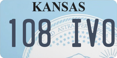 KS license plate 108IVO