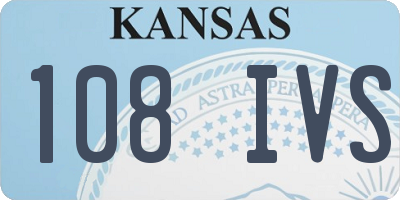 KS license plate 108IVS