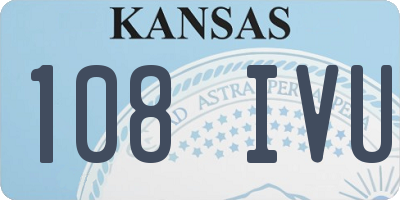 KS license plate 108IVU