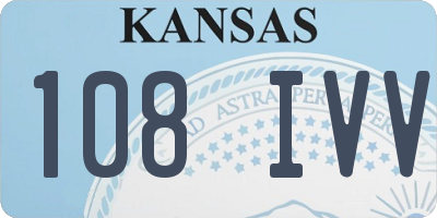 KS license plate 108IVV