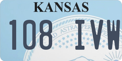 KS license plate 108IVW