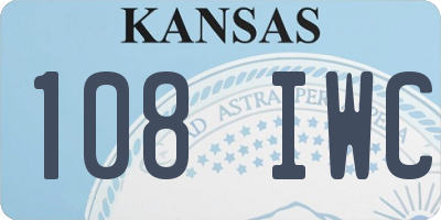 KS license plate 108IWC