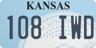 KS license plate 108IWD