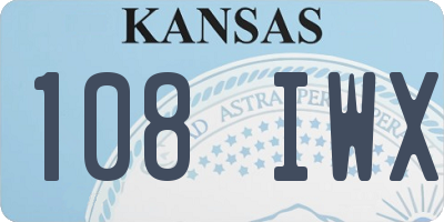 KS license plate 108IWX