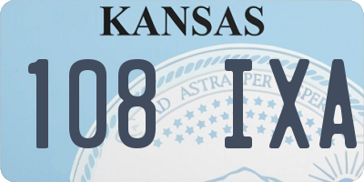 KS license plate 108IXA