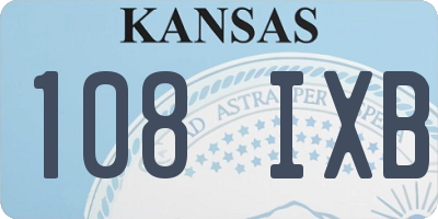 KS license plate 108IXB