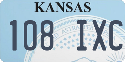 KS license plate 108IXC