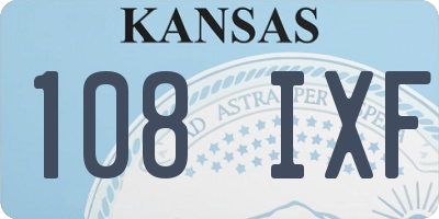 KS license plate 108IXF
