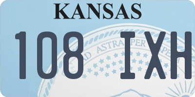 KS license plate 108IXH