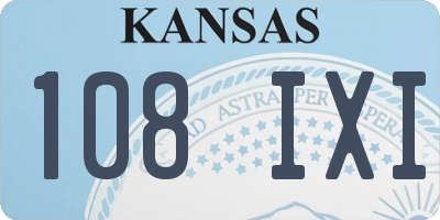 KS license plate 108IXI