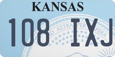 KS license plate 108IXJ