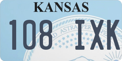 KS license plate 108IXK