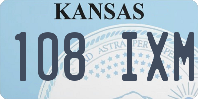 KS license plate 108IXM