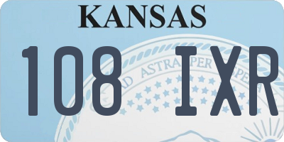 KS license plate 108IXR