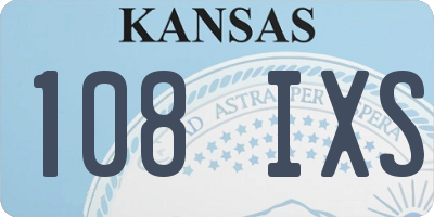 KS license plate 108IXS