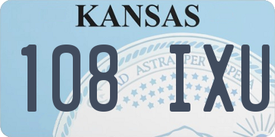 KS license plate 108IXU
