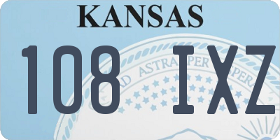 KS license plate 108IXZ