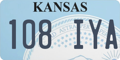 KS license plate 108IYA