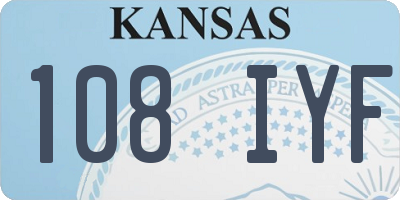 KS license plate 108IYF