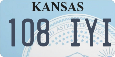 KS license plate 108IYI