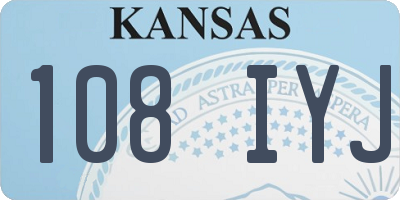 KS license plate 108IYJ