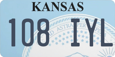 KS license plate 108IYL