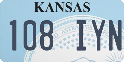KS license plate 108IYN