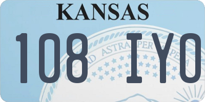 KS license plate 108IYO