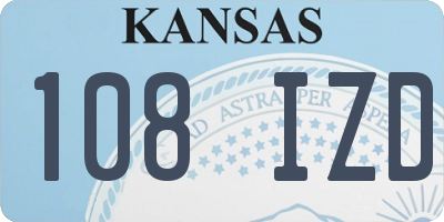 KS license plate 108IZD