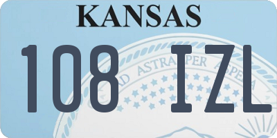 KS license plate 108IZL