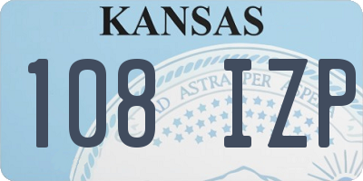 KS license plate 108IZP