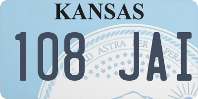 KS license plate 108JAI